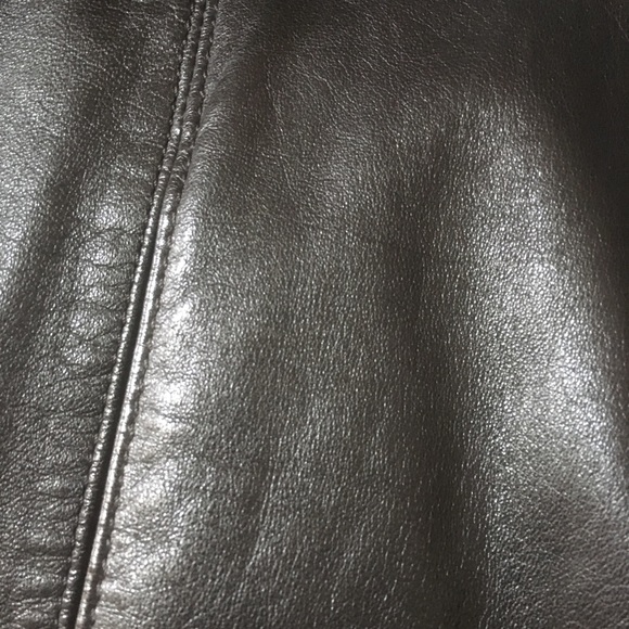 Leather & Genuine Fox Fur 3/4 Car Coat - Picture 7 of 8